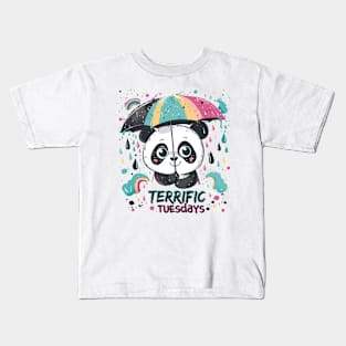 Terrific Tuesdays: Kawaii Panda & Rainbows Kids T-Shirt